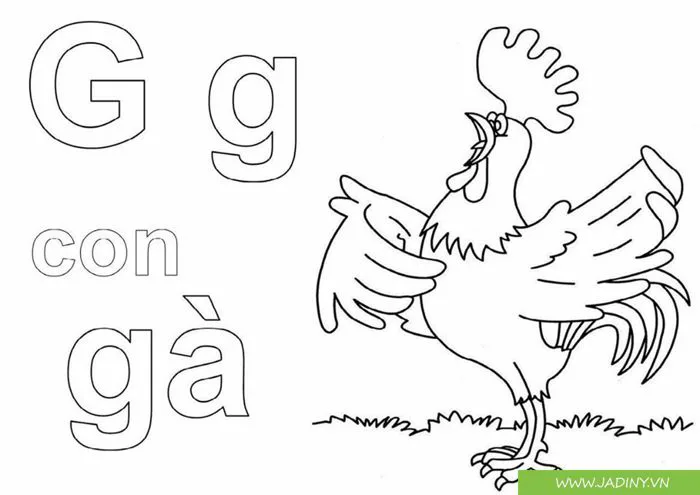 Bộ tranh tô màu chữ cái rất thích hợp cho bé mầm non – Jadiny