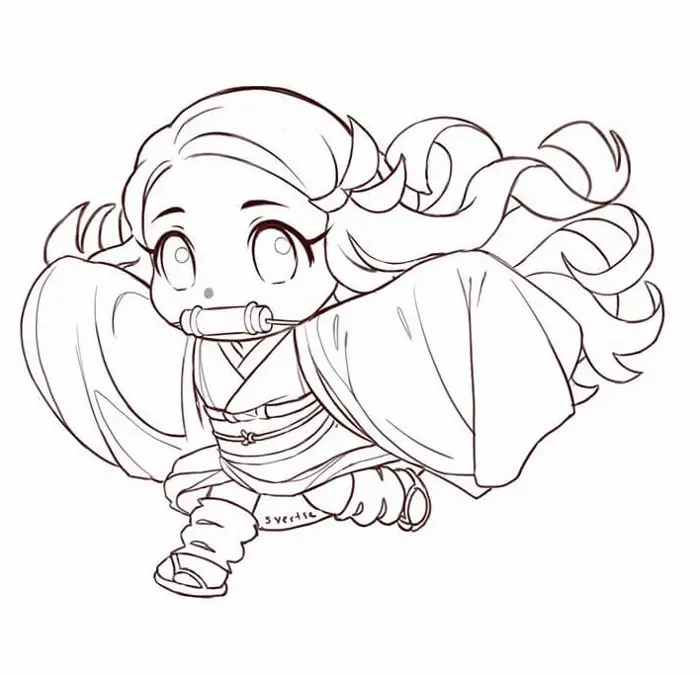Tuyển tập tranh tô màu anime chibi dễ thương siêu cấp vũ trụ cho bé