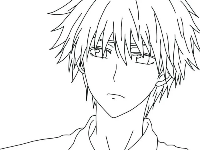 Tranh tô màu anime boy vô cùng cute – Jadiny