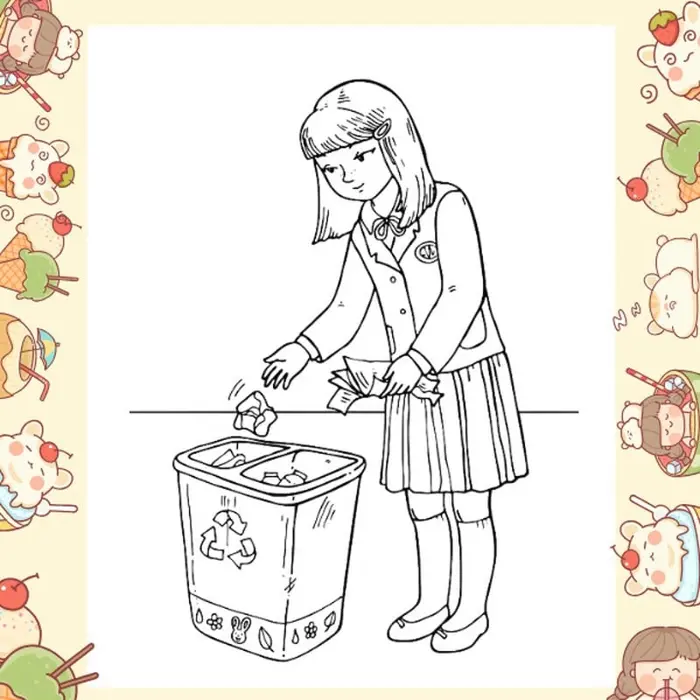 Tranh tô màu bảo vệ môi trường giúp bé học điều hay