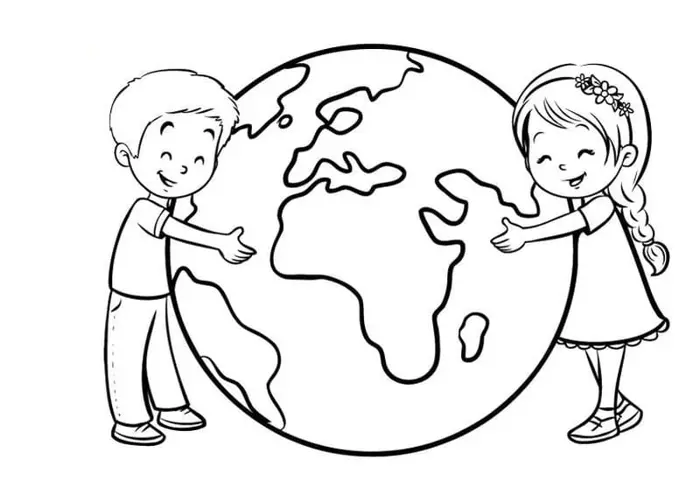 Bộ sưu tập tranh tô màu trái đất đẹp sáng tạo cho bé