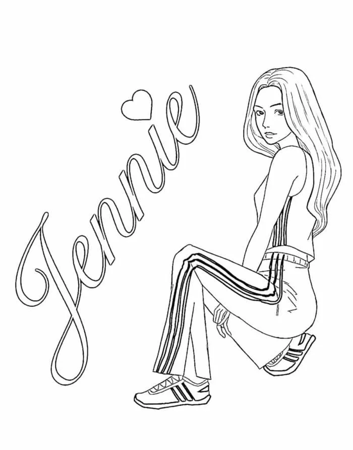 Tô màu Jennie Trong Nhóm Blackpink - Trang Tô Màu Cho Bé
