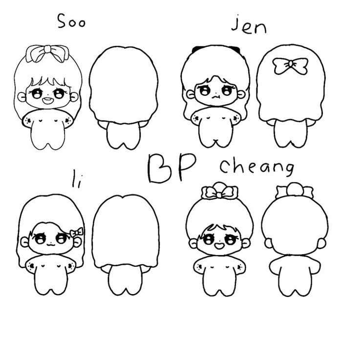 BlackPink baby dolls | Búp bê giấy chibi blackpink, Tô màu blackpink, Card  blackpink tự vẽ