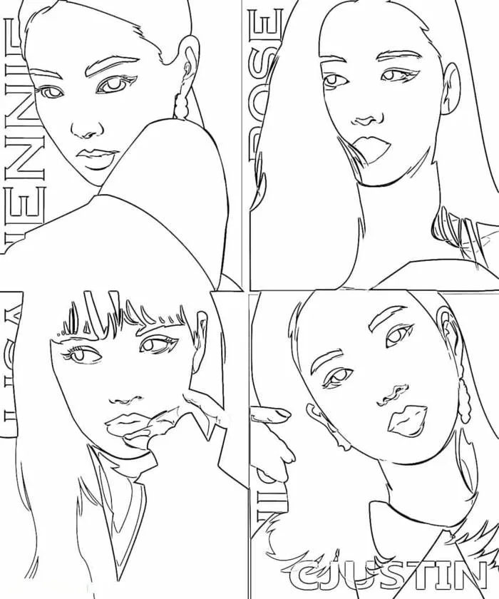 Tô Màu Blackpink - Tranh Tô Màu Cho Bé
