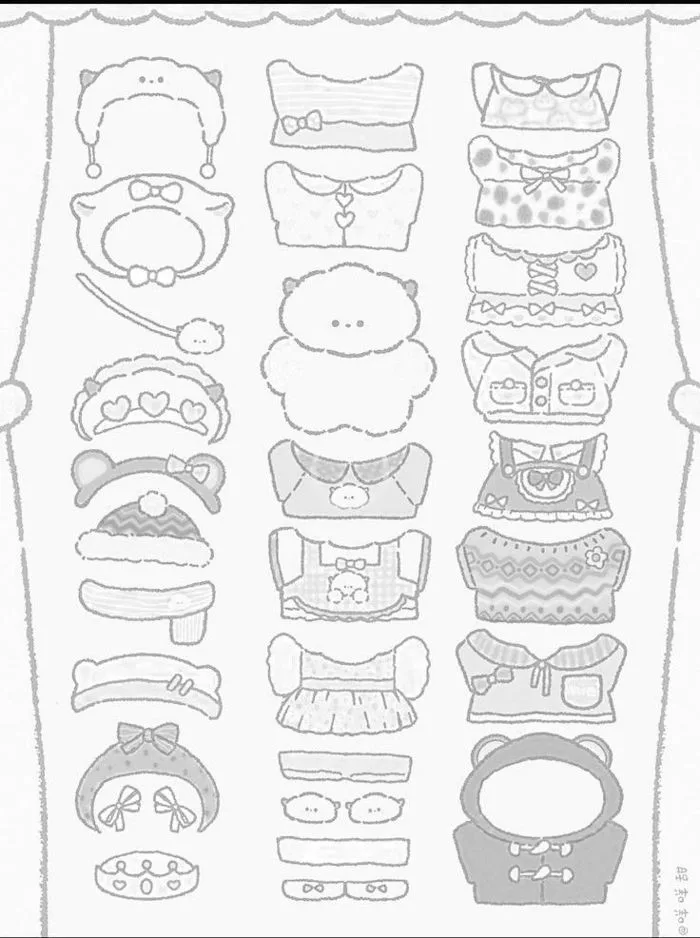 Diy Paper Doll | Người giấy cute, Đo choi giay khong mau, Búp bê giấy chibi  ko màu