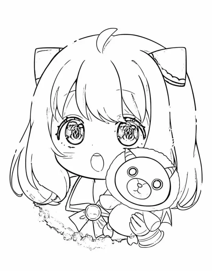 Tổng hợp tranh tô màu chibi cute dễ thương cho bé yêu