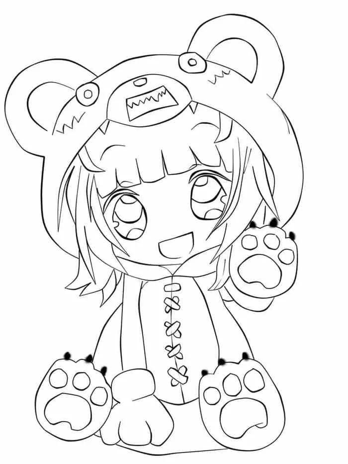 Tranh tô màu chibi