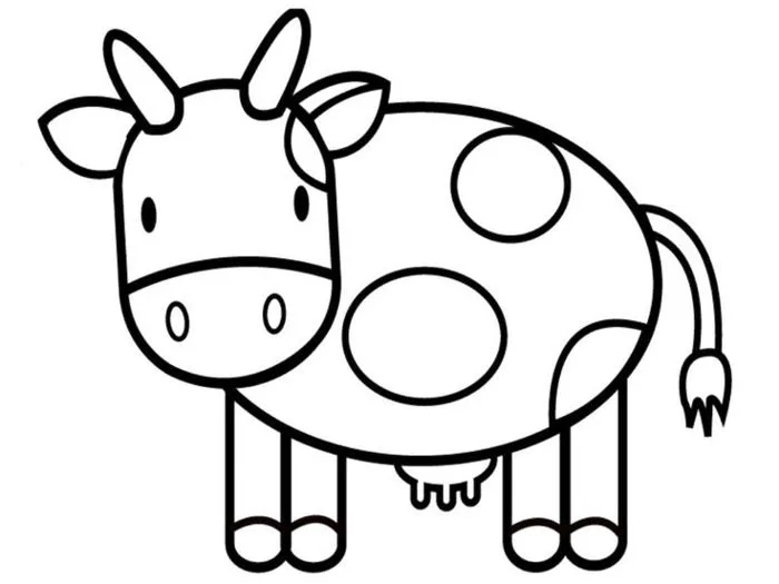 Farm Colouring Pages for Kids - Cow Coloring Page | Hươu cao cổ, Trang tô  màu, Bươm