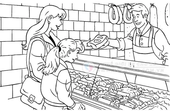Tranh tô màu cho bé theo chủ đề nghề nghiệp