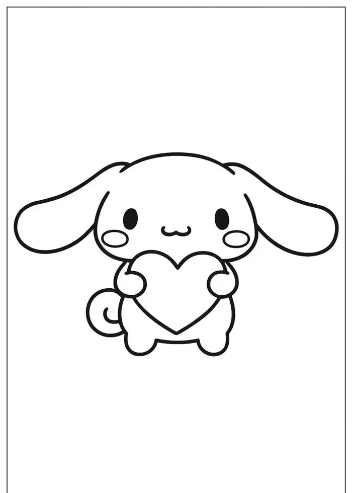95+ mẫu tranh tô màu Cinnamoroll siêu đáng yêu cho bé