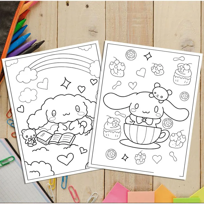 Tranh Tô Màu Cinnamoroll - Bộ 20-30 Tờ Tranh Tô Màu Dành Cho Màu Sáp, Màu  Chì - TRANH TÔ MÀU | Shopee Việt Nam