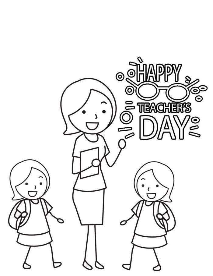 Tranh tô màu về cô giáo mầm non - Tranh tô màu cho bé - VnDoc.com