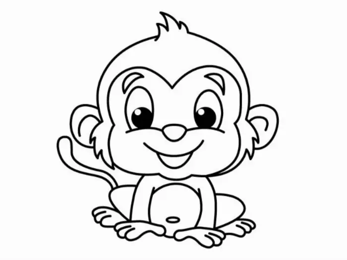 Tuyển tập tranh tô màu con khỉ dễ thương siêu nhí nhố cho bé