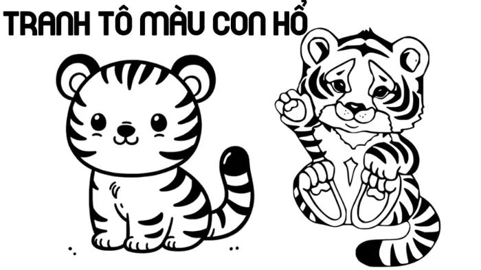 Bộ sưu tập tranh tô màu con hổ ngộ nghĩnh cho trẻ em Bộ sưu tập tranh tô màu con hổ ngộ nghĩnh cho trẻ em