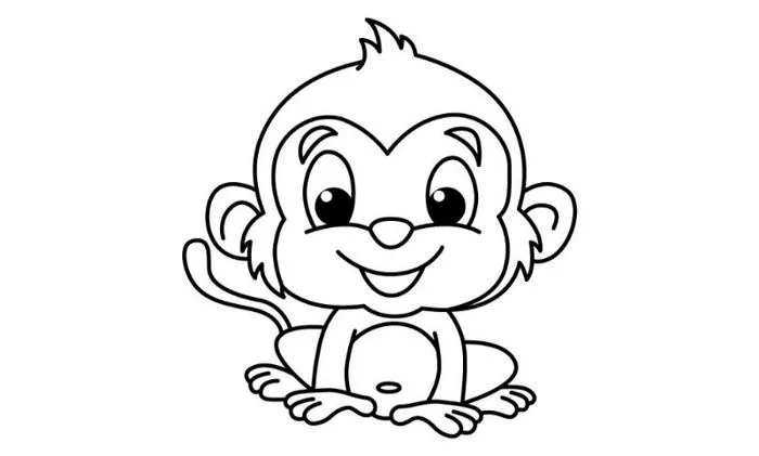 29+ Tranh tô màu con khỉ đẹp, dễ thương, miễn phí cho bé