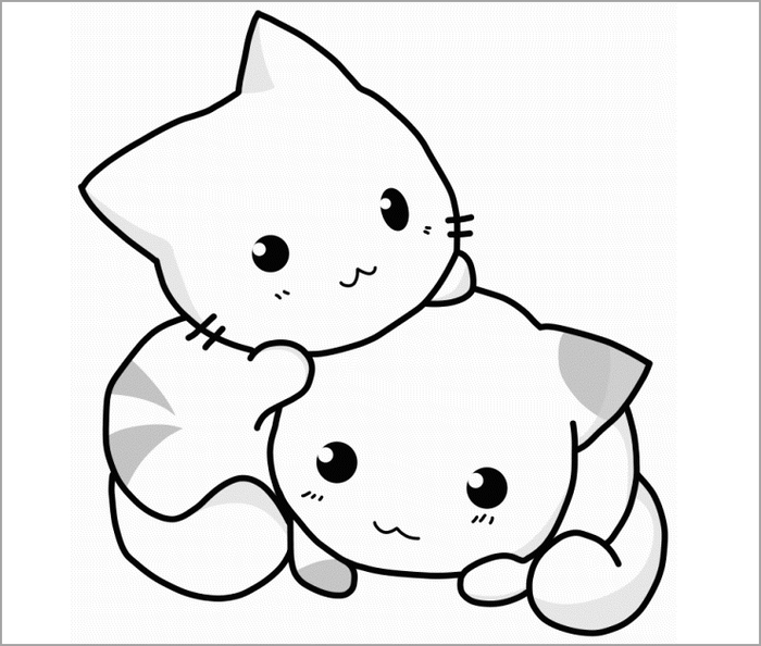 Bức tranh tô màu hình con mèo