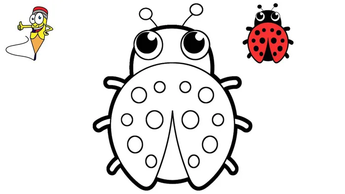 Vẽ Tranh Tô Màu Con Bọ Rùa - How to Draw and Color Ladybug #332