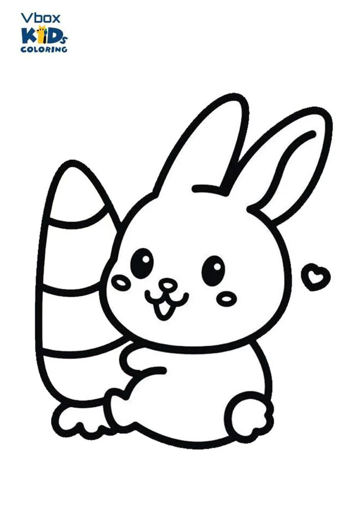 Tranh tô màu cho bé - Tranh tô màu con thỏ cho bé 3 tuổi - 4 tuổi