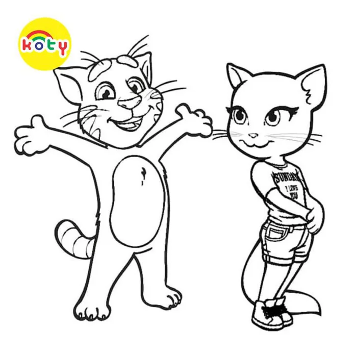 Tranh Tô Màu Talking Tom Angela - Bộ 10 Tờ Tranh Tô Màu A4 A5 Dành Cho Màu  Sáp, Màu Chì - TRANH TÔ MÀU KOTY - Vetranhtomau.com