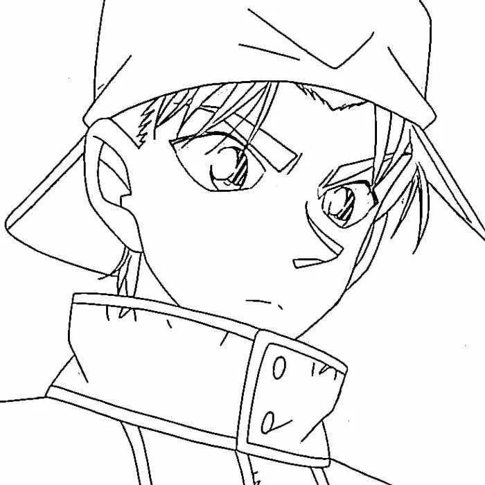 Tô màu Heiji Hattori Trong Thám Tử Lừng Danh Conan - Trang Tô Màu Cho Bé