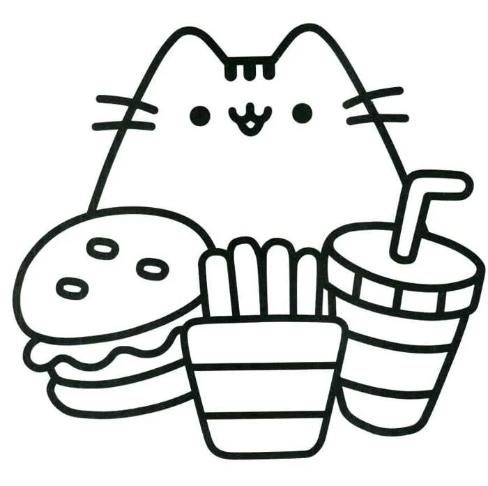 Tranh tô màu đồ ăn cute
