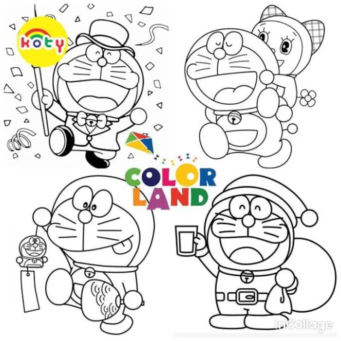 Tranh Tô Màu Doraemon Nobita - Bộ 20 Tờ Tranh Tô Màu Dành Cho Màu Sáp Màu  Chì - TRANH TÔ MÀU KOTY Tranh Tô Màu A5 A4 Cho Trẻ 4-8 Tuổi -