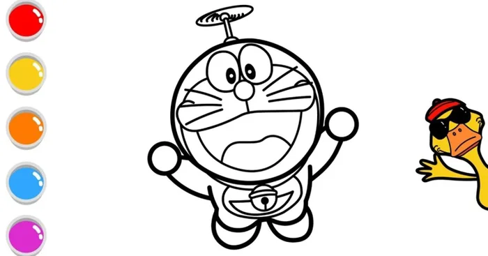Tuyển tập tranh tô màu Doraemon đẹp, dễ thương cho bé tập tô