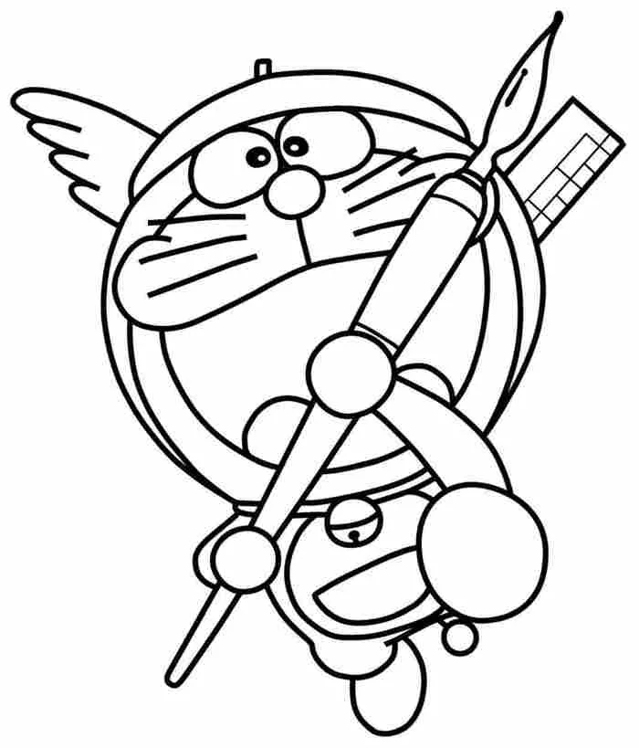 Tranh Tô Màu Đẹp Cho Bé: 50 Tranh Tô Màu Doraemon Và Các Bạn - P4