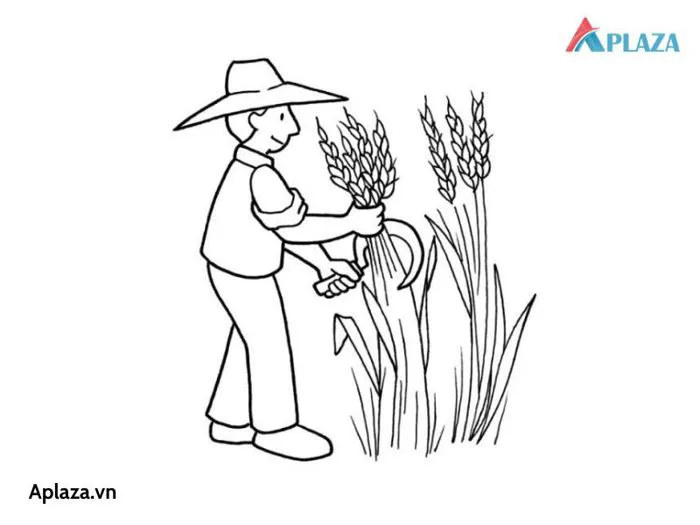 Bộ tranh tô màu nghề nông dễ tô cho bé - Aplaza