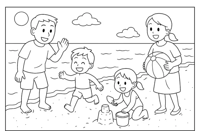 Bộ sưu tập tranh tô màu gia đình đẹp mắt cho trẻ em Bộ sưu tập tranh tô màu gia đình đẹp mắt cho trẻ em