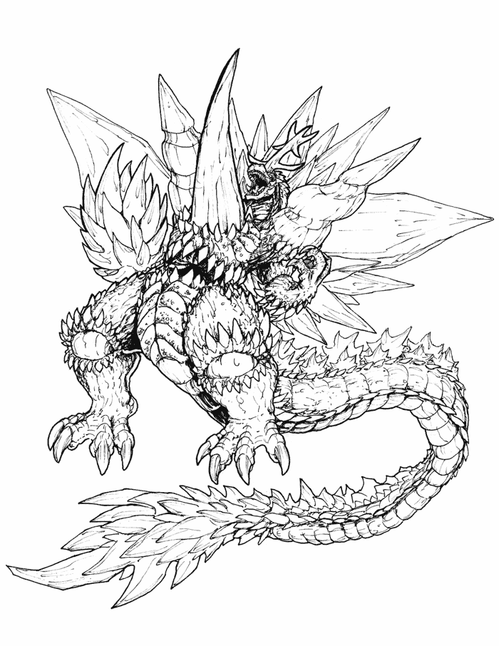 Godzilla vũ trụ tối thượng | trang tô màu miễn phí để in