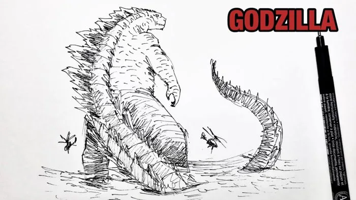 Hướng dẫn vẽ Godzilla 2 | Draw Godzilla - tutorial