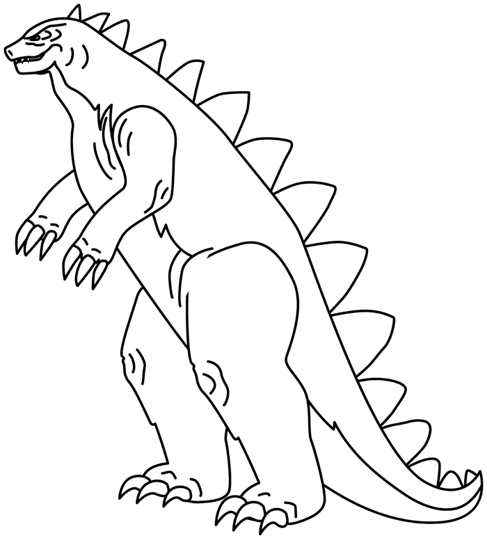 Godzilla | trang tô màu miễn phí để in