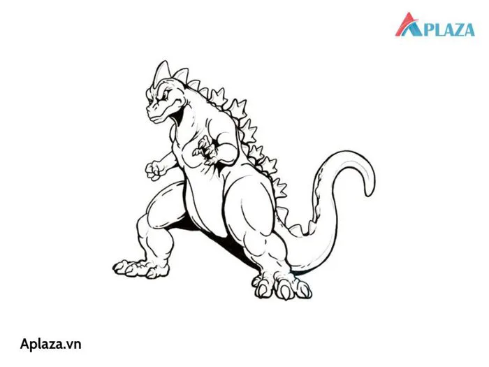 Tải bộ tranh tô màu Godzilla đẹp nhất cho trẻ mầm non