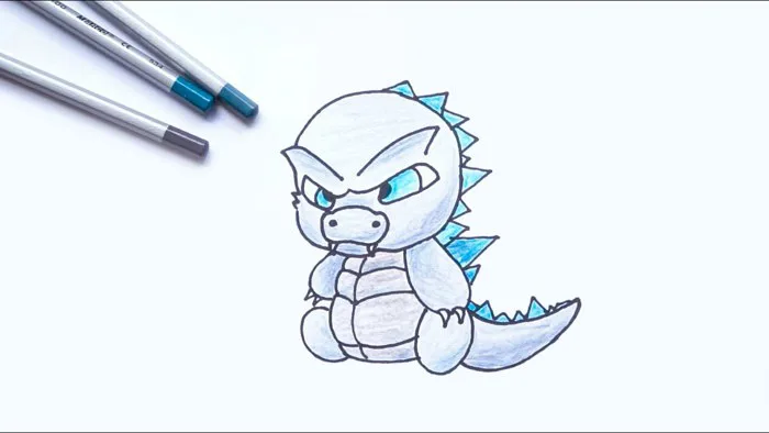 Draw and Coloring Godzilla - Tập vẽ và tô màu Godzilla