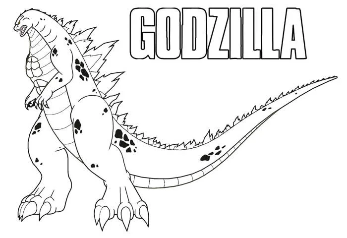 Tô Màu Godzilla - Tranh Tô Màu Cho Bé