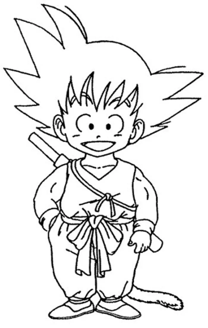 Tranh tô màu 7 viên ngọc rồng Goku - Gia Đình Su