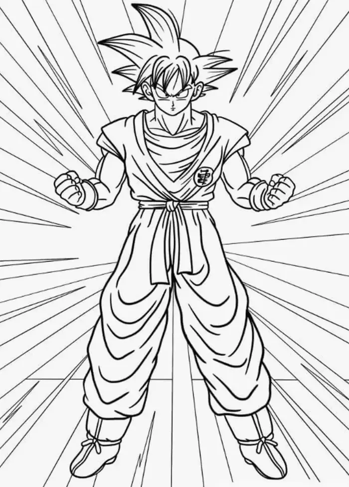 Tô màu Goku bản năng vô cực cực chất giúp bé thỏa sức sáng tạo