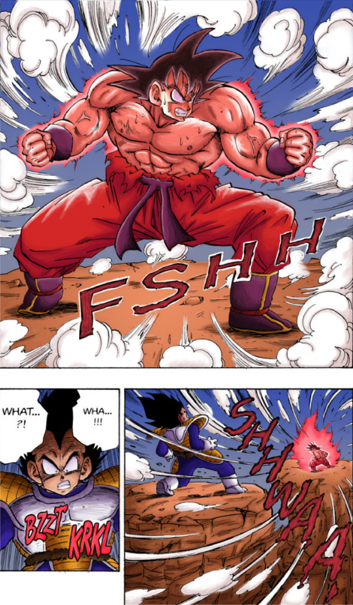 Tao tô màu Goku Kaioken x3 từ manga! Arc này có phong cách vẽ đẹp nhất! :  r/dbz