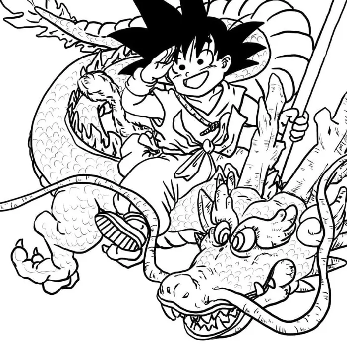 1001+ mẫu tranh tô màu Songoku đẹp siêu ngầu bé thích mê