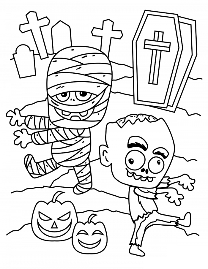Tô màu Ngôi Nhà Halloween - Trang Tô Màu Cho Bé