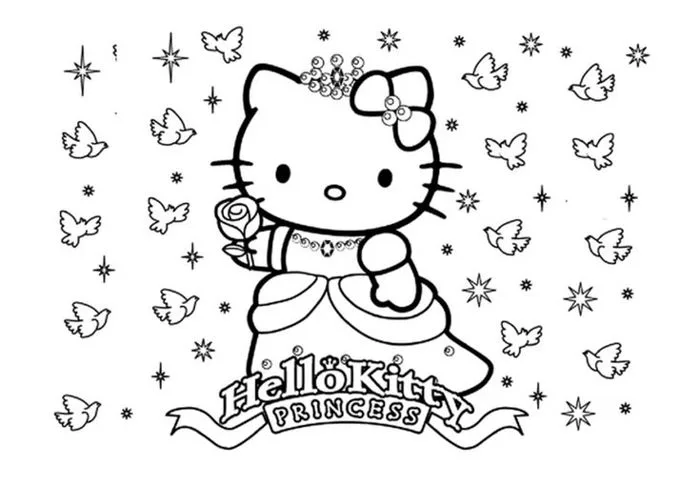 TOP 25+] Mẫu Tranh Tô Màu Hello Kitty Cute, Dễ Thương Dành Cho Bé