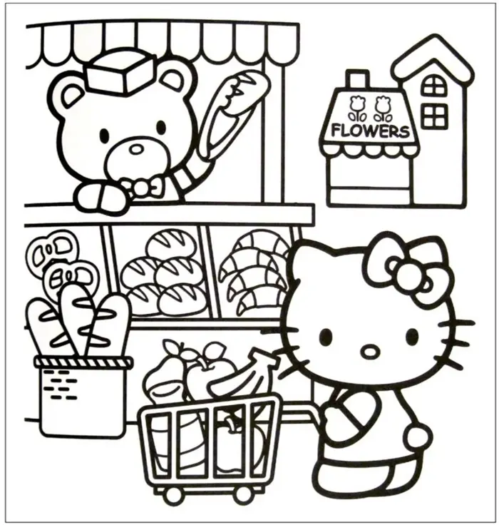 99+ Tuyển tập tranh tô màu Hello Kitty đơn giản cho bé