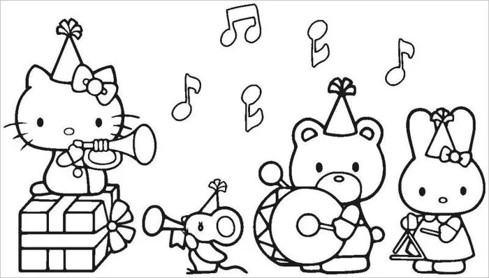 Bộ sưu tập tranh tô màu Hello Kitty xinh đẹp