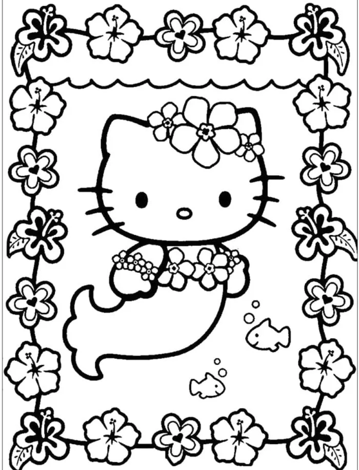 Tranh tô màu Hello Kitty cực xinh và đáng yêu - Phú Long Blog