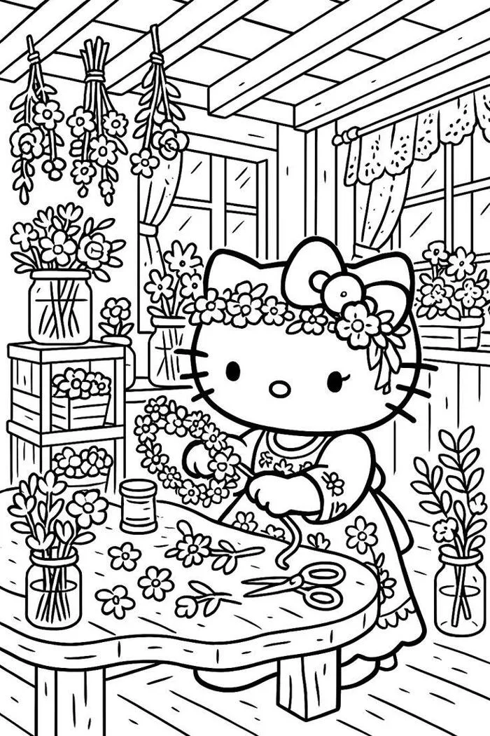 Tranh tô màu Hello Kitty - Người bạn nhỏ giúp bé yêu sáng tạo mỗi ngày