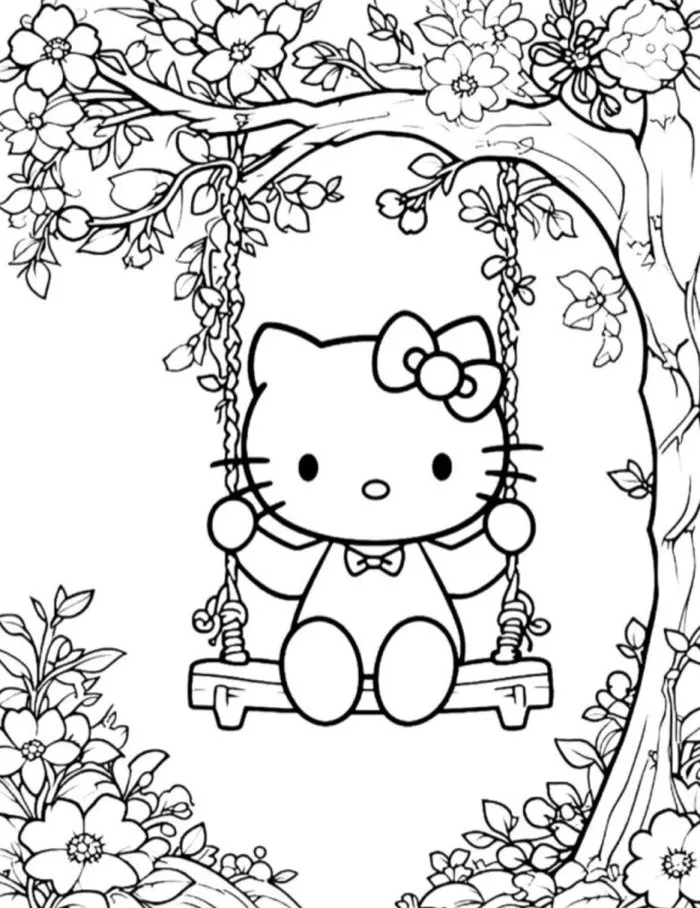 Tranh tô màu Hello Kitty - Người bạn nhỏ giúp bé yêu sáng tạo mỗi ngày