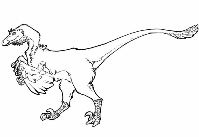 Tô màu Khủng Long Velociraptor - Trang Tô Màu Cho Bé