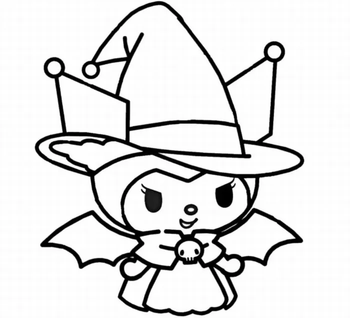 140+ Tranh Tô Màu Kuromi nhân vật Sanrio nghịch ngợm đáng yêu được bé gái  yêu thích