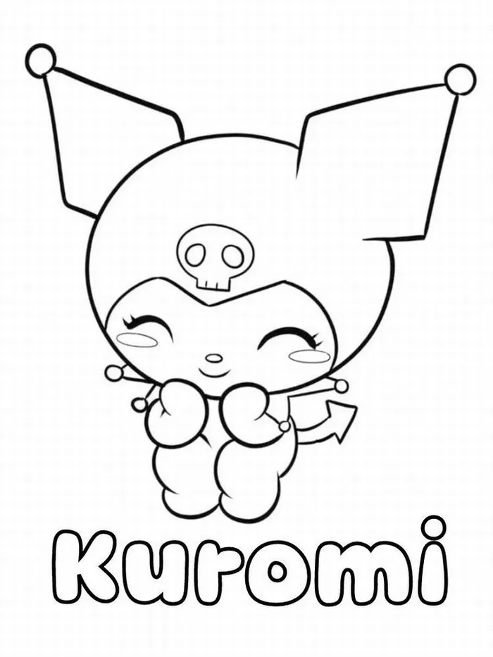 140+ Tranh Tô Màu Kuromi nhân vật Sanrio nghịch ngợm đáng yêu được bé gái  yêu thích